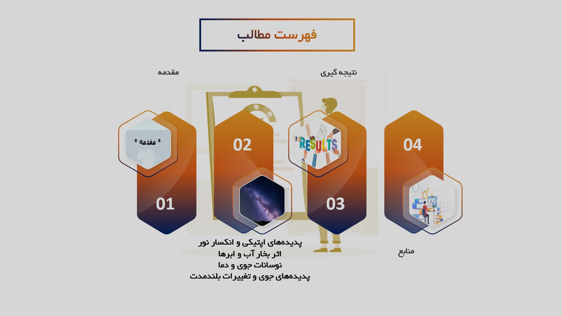 پاورپوینت در مورد تاثیرات جوی بر رصدهای نجومی